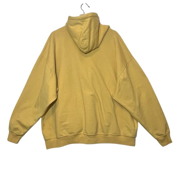 Walt Disney World Retro Hoodie Adult 2XL Yellow  Sweatshirt Vintage Style Pocket - Picture 2 of 11
